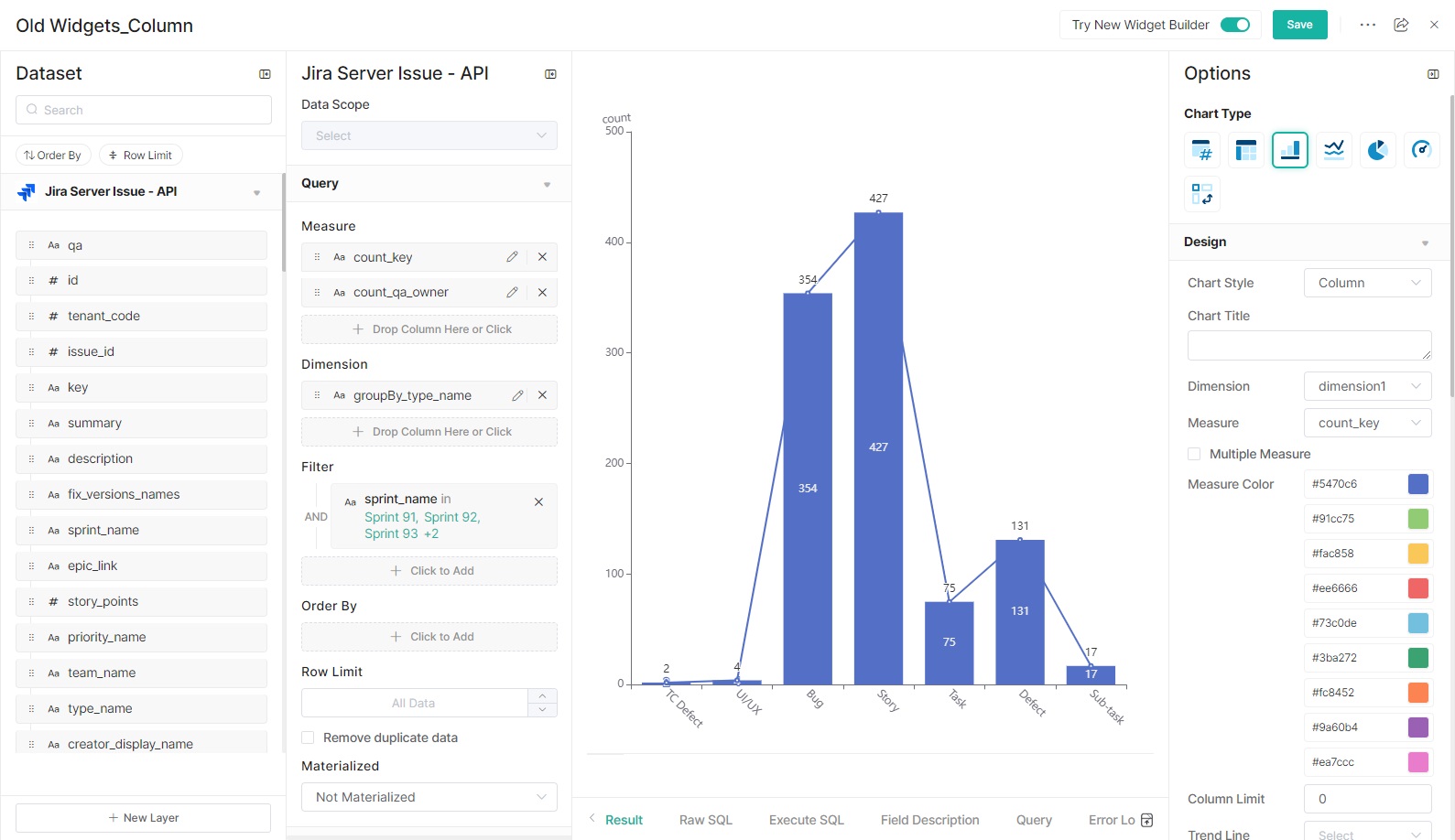 Creating a Column Chart Widget – MSPbots.ai