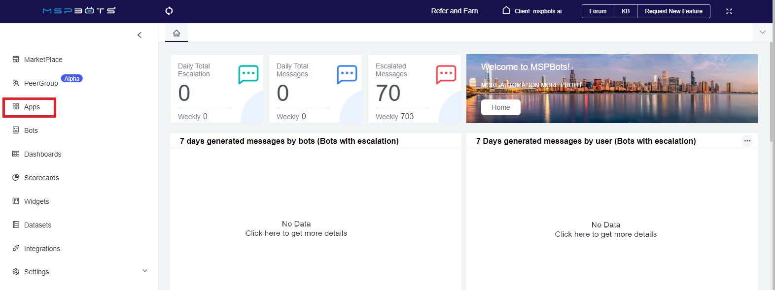 MSPbots app