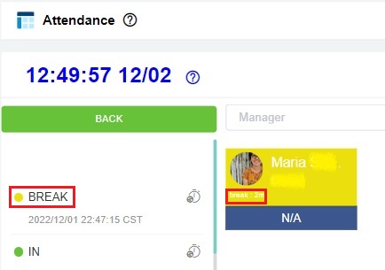 break Attendance