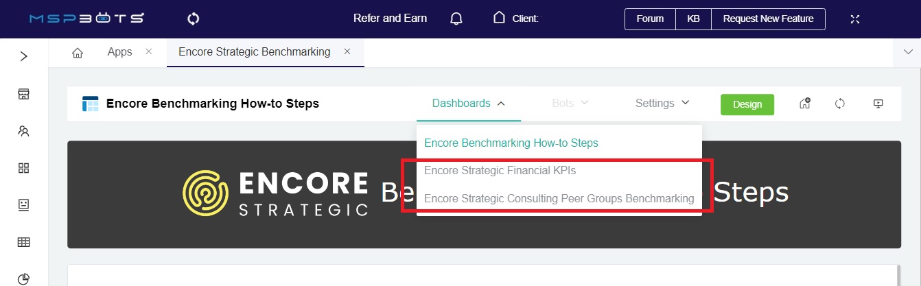 encore dashboards