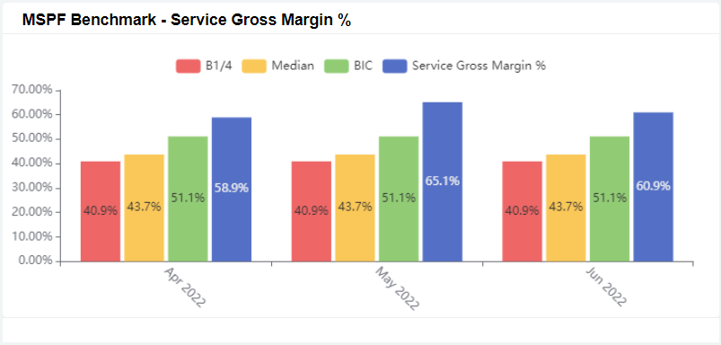 service gross margin