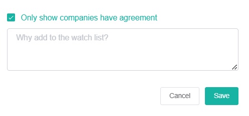 company with agreement