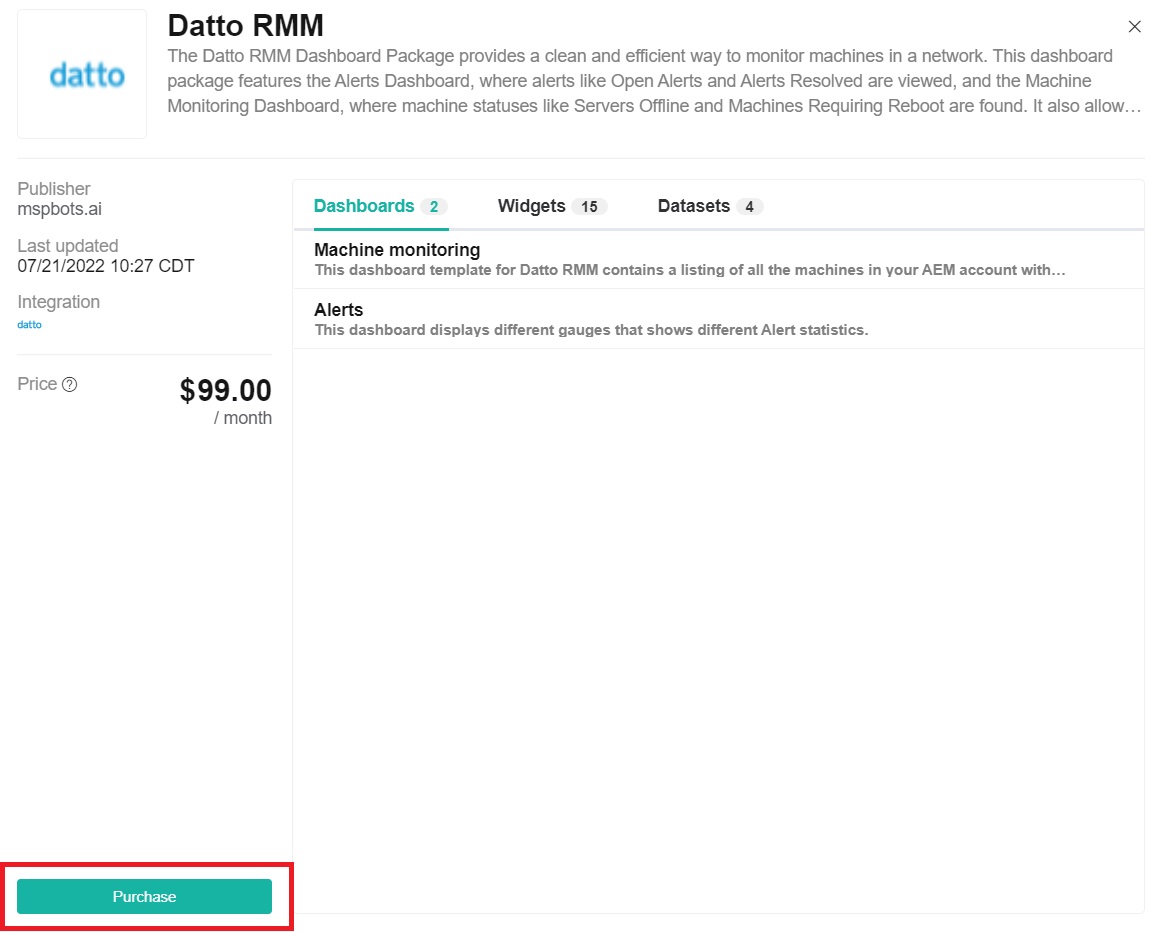Datto RMM Purchase