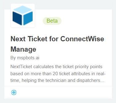 NextTicket for ConnectWise Manage