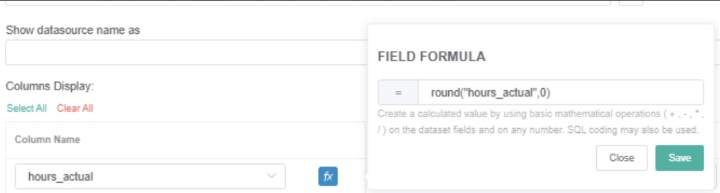 field formula