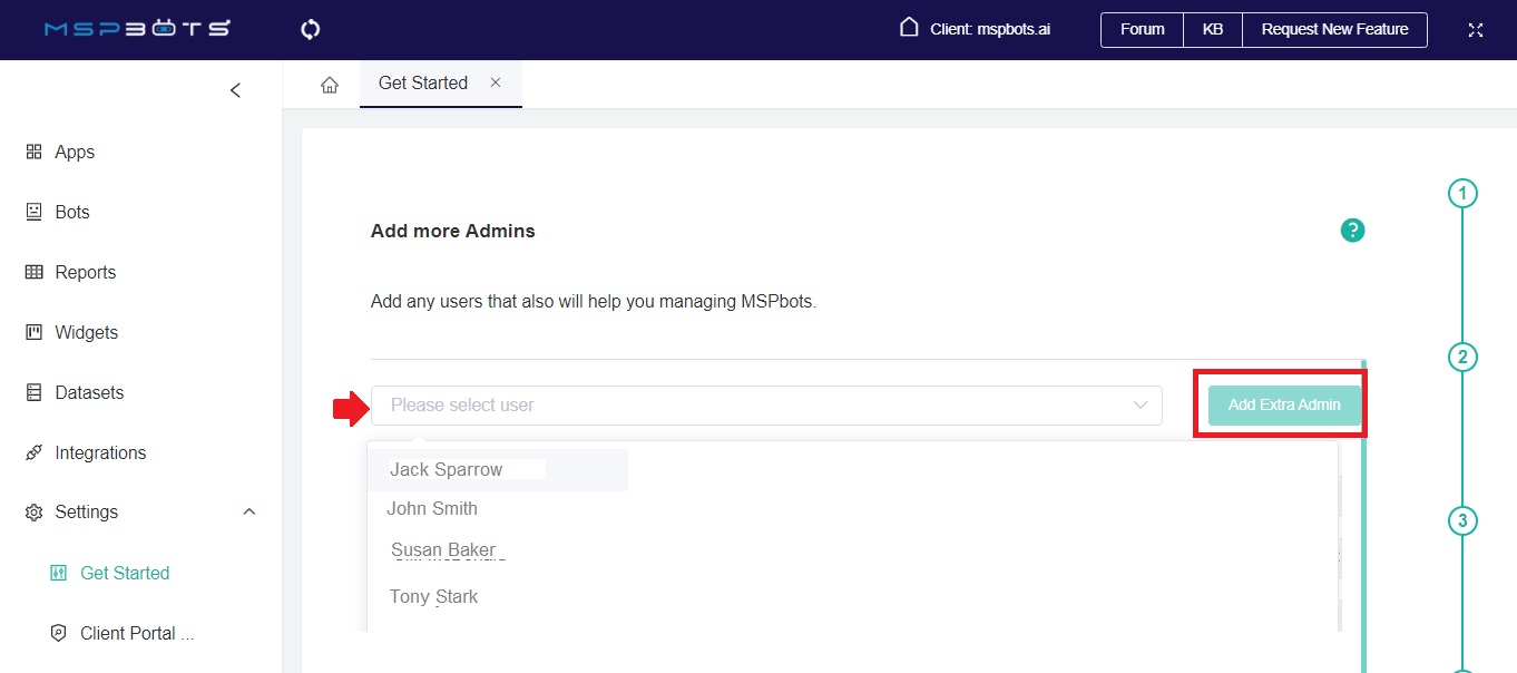 Add More Admins