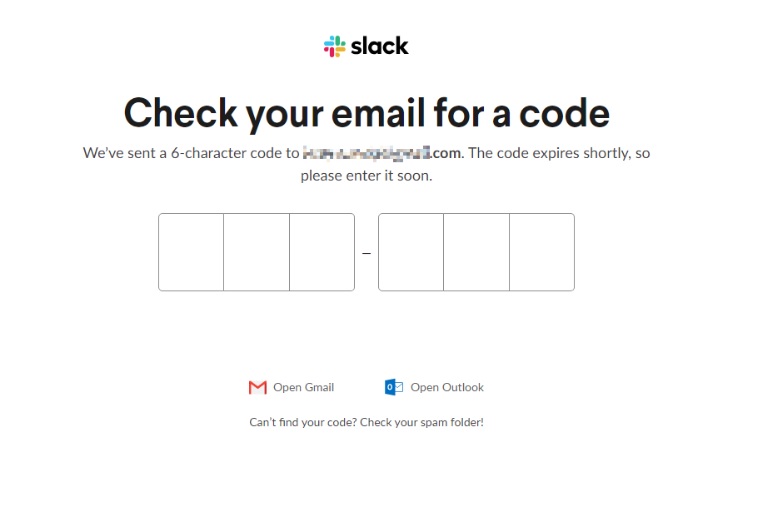 image enter slack code