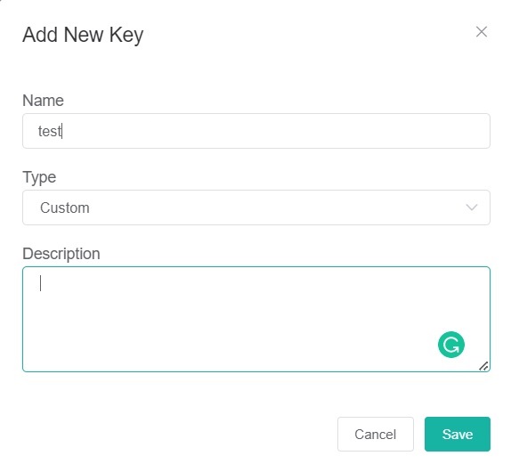 add new key