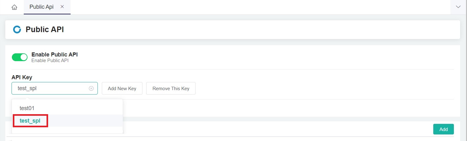 select API