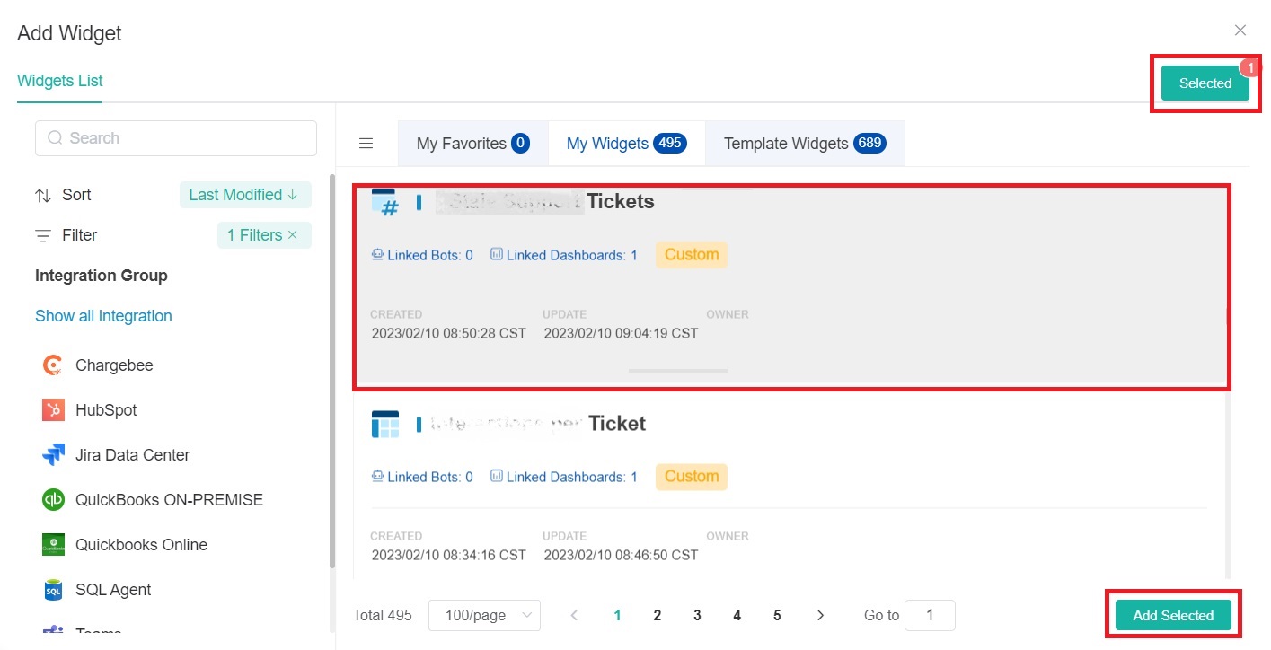 add select widget