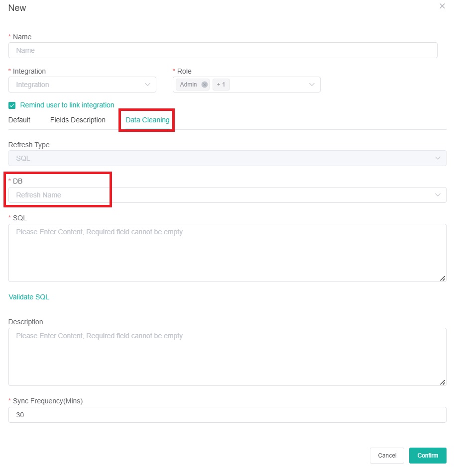 data cleaning DB