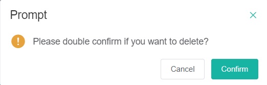 confirm deletion