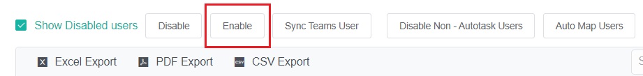 Enable user