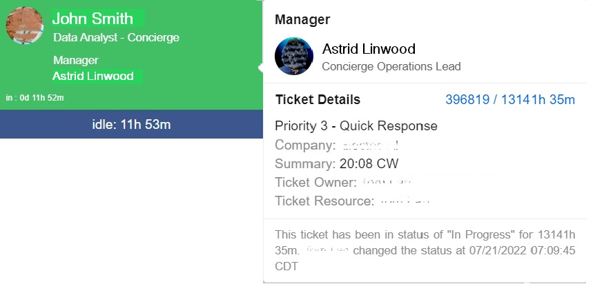 business card ticket details