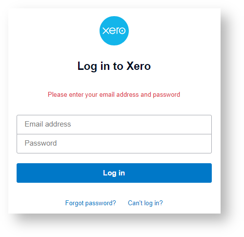 Xero login