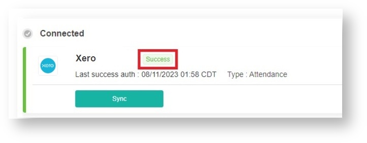 Xero is connected to MSPbots.