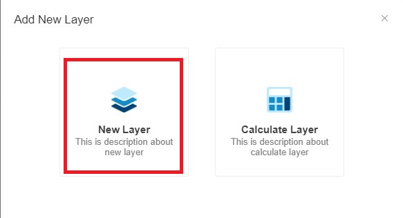 select new layer widget